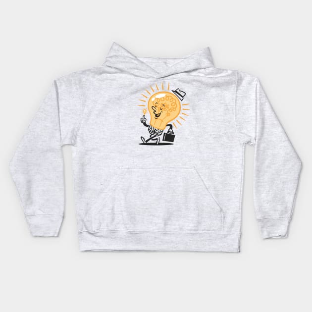 Mr. Bright Ideas Kids Hoodie by WanderingBert